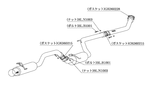柿本改 HYPER FULLMEGA N1+Rev. ホンダ シビック DBA-FD1 2005/09〜2010/03 H31379
