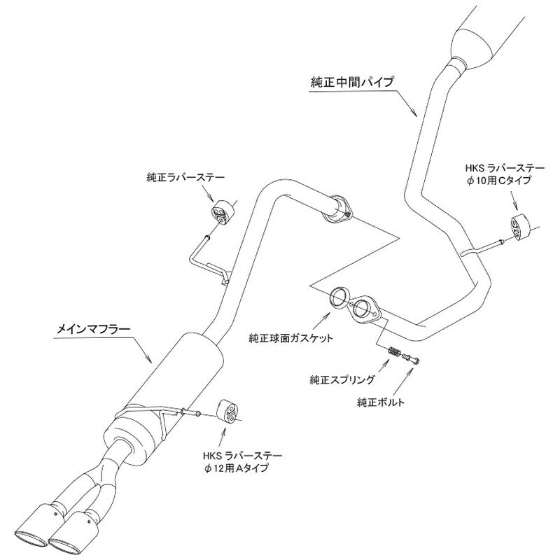 HKS Hi-Power SPEC-L II ヤリスクロス MXPB10 20/08- 【32016-AT129】 マフラー Hi-Power SPEC-L II エッチケーエス ハイパワースペックL 2
