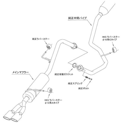 HKS Hi-Power SPEC-L II ヤリスクロス MXPJ10 20/08- 【32016-AT129】 マフラー Hi-Power SPEC-L II エッチケーエス ハイパワースペックL 2