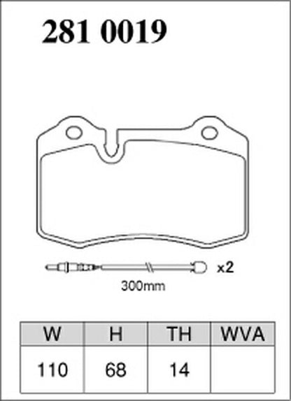 DIXCEL ブレーキパッド Zタイプ FERRARI F360 F360/F360S 1999〜2004 フロント左右セット 2810019