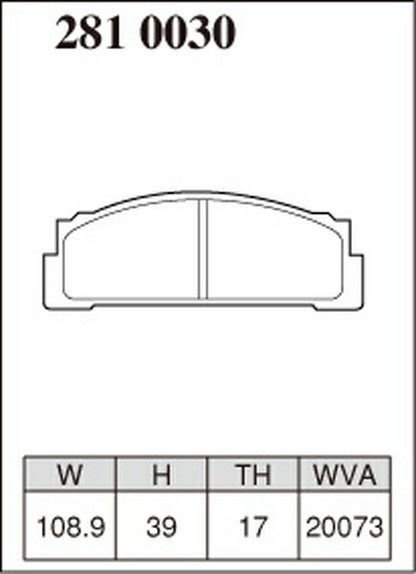 DIXCEL ブレーキパッド Mタイプ FIAT X1/9 1972〜1982 フロント左右セット 2810030