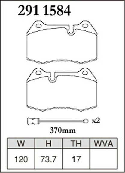 DIXCEL ブレーキパッド Zタイプ MASERATI クアトロポルテ QP6/MQ 1994〜2001 フロント左右セット 2911584