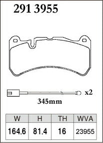 DIXCEL ブレーキパッド ESタイプ マセラティ グランカブリオ MGC MGCS 10/03〜 【2913955】 フロント左右セット