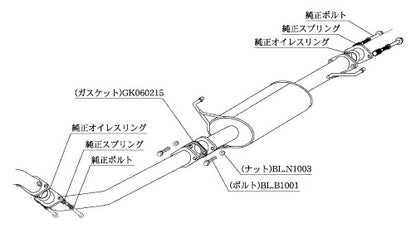 柿本改 センターパイプ アルファード (エアロバンパーグレード) TA-MNH10W 2002/5〜2007/6 【TCP364】 カキモト カキモト センターパイプ