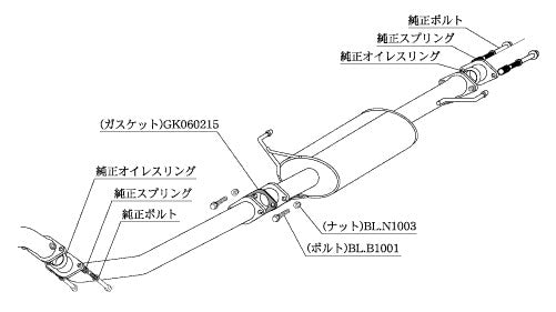 柿本改 センターパイプ アルファード (ノーマルバンパーグレード) TA-MNH10W 2002/5〜2007/6 【TCP364】 カキモト カキモト センターパイプ