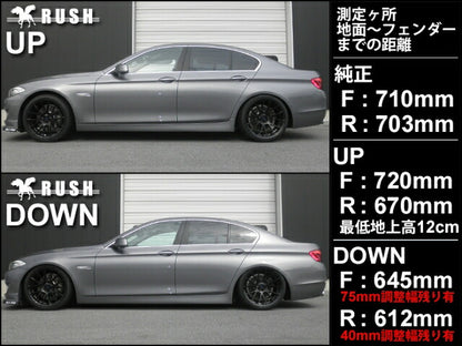 RUSH IMPORT CLASS BMW 5シリーズ セダン F10 2010〜2017 車高調キット 1台分セット