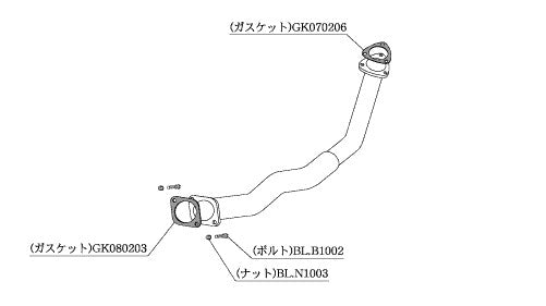 柿本改 フロントパイプ Standard ソアラ E-GZ20 1986/1〜1991/5 【TF309】 カキモト カキモト フロントパイプ スタンダード
