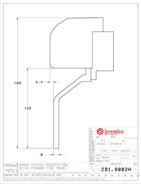 brembo GT-KIT FERRARI F40 1987〜1991 2B1.8002A/2B2.8002A