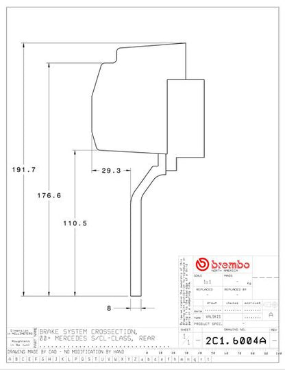brembo GT-KIT MERCEDES BENZ W215 2000〜2002 2C1.6004A/2C2.6004A