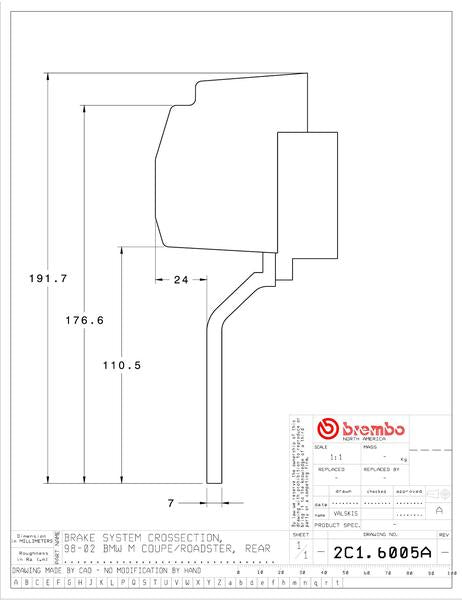 brembo GT-KIT BMW Z3 E36/E37/E38 1998〜2002 2C1.6005A/2C2.6005A
