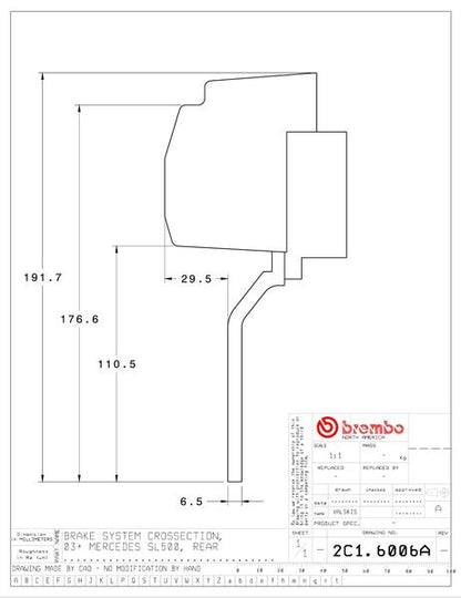 brembo GT-KIT MERCEDES BENZ SL500/SL550 R230 2009〜2012 2C1.6006A/2C2.6006A