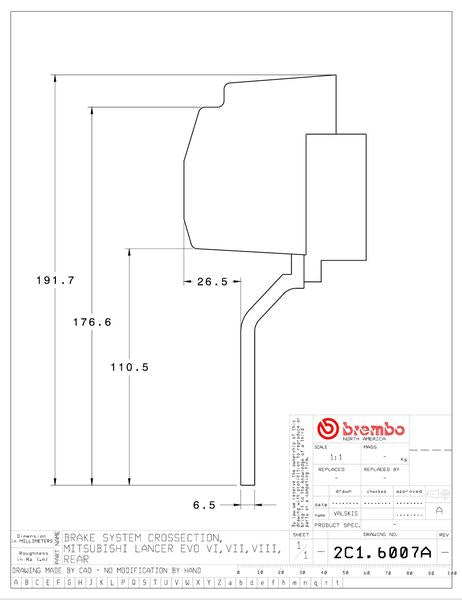 brembo GT-KIT ミツビシ ランサーエボリューションVI/VII/VIII/IX 1999〜2007 2C1.6007A/2C2.6007A