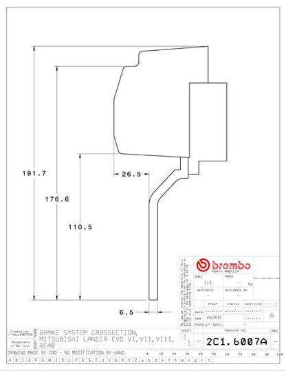 brembo GT-KIT ミツビシ ランサーエボリューションVI/VII/VIII/IX 1999〜2007 2C1.6007A/2C2.6007A