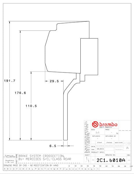 brembo GT-KIT MERCEDES BENZ CL550 W216 2007〜2014 2C1.6010A/2C2.6010A