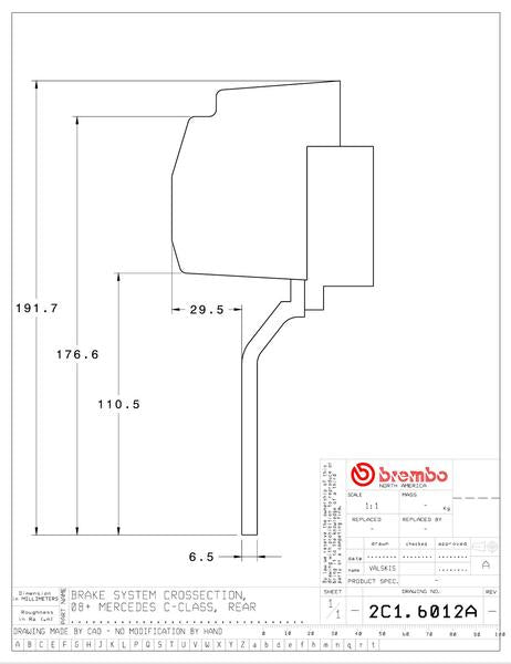brembo GT-KIT MERCEDES BENZ Cクラス W204 2008〜2014 2C1.6012A/2C2.6012A