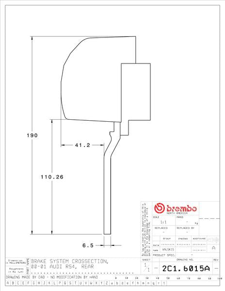 brembo GT-KIT AUDI RS4(B5) 2000〜2002 2C1.6015A/2C2.6015A
