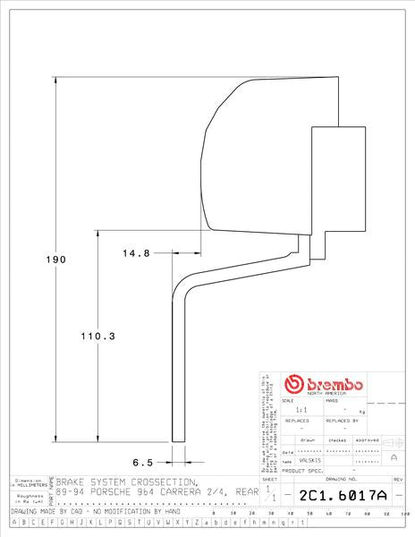 brembo GT-KIT PORSCHE 964 カレラ2 1990〜1991 2C1.6017A/2C2.6017A