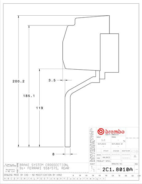 brembo GT-KIT FERRARI 550/575 1996〜2005 2C1.8010A/2C2.8010A
