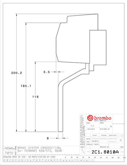 brembo GT-KIT FERRARI 550/575 1996〜2005 2C1.8010A/2C2.8010A