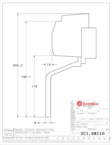 brembo GT-KIT MERCEDES BENZ G500 2002〜2008 2C1.8011A/2C2.8011A
