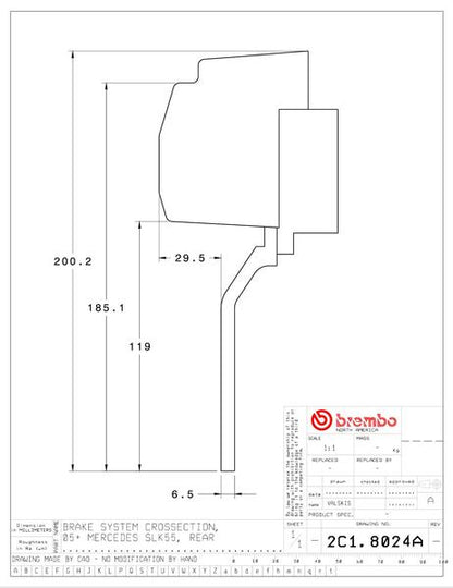 brembo GT-KIT MERCEDES BENZ CLK63 W209 2006〜2009 2C1.8024A/2C2.8024A