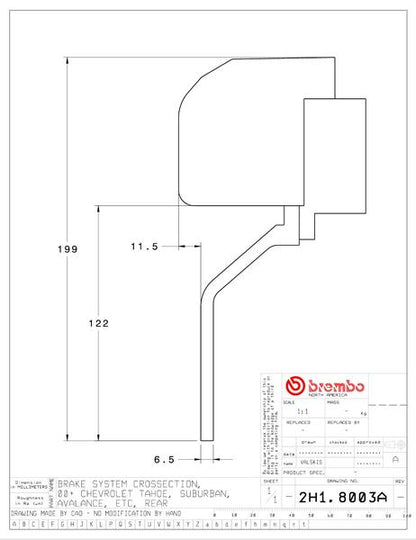 brembo GT-KIT CADILLAC エスカレード 2002〜2006 2H1.8003A/2H2.8003A