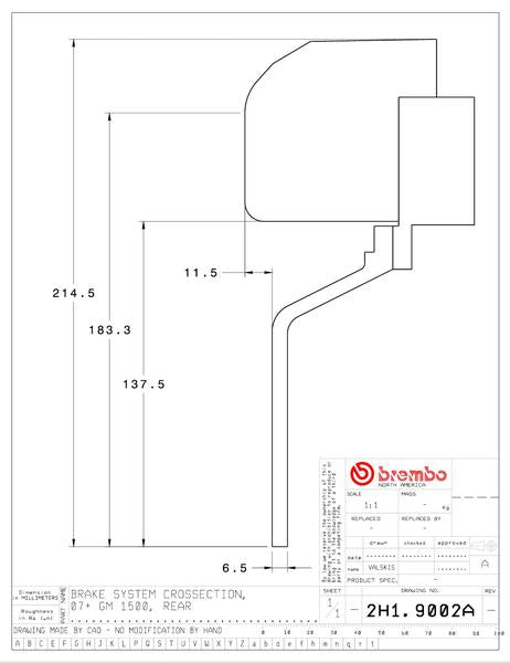 brembo GT-KIT CADILLAC エスカレード 2007〜2014 2H1.9002A/2H2.9002A