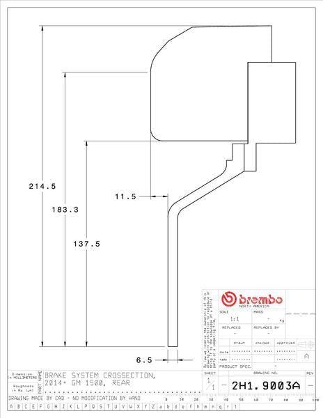 brembo GT-KIT GMC 1500 ユーコン/ユーコン XL/デナリ 2015〜2020 2H1.9003A/2H2.9003A