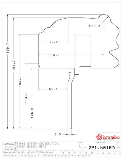 brembo GT-KIT ホンダ S2000 2006〜2009 2P1.6010A/2P2.6010A