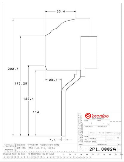 brembo GT-KIT BMW M3 E46 2001〜2006 2P1.8002A/2P2.8002A