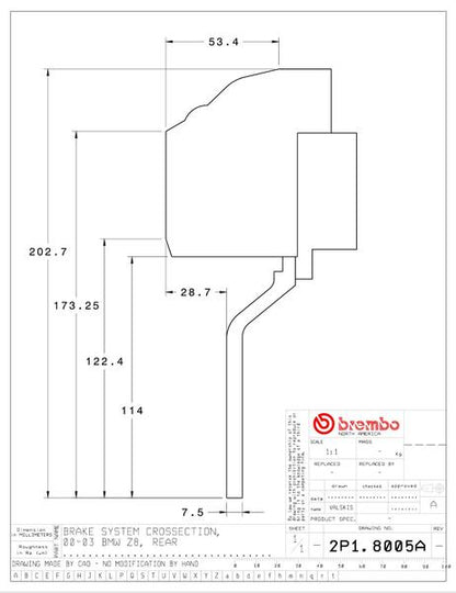 brembo GT-KIT BMW Z8 E52 2000〜2003 2P1.8005A/2P2.8005A