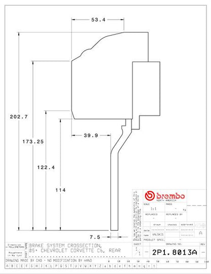 brembo GT-KIT CHEVROLET コルベット 2005〜2013 2P1.8013A/2P2.8013A