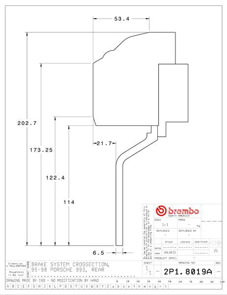 brembo GT-KIT PORSCHE 993 1995〜1998 2P1.8019A/2P2.8019A