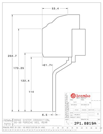 brembo GT-KIT PORSCHE 993 1995〜1998 2P1.8019A/2P2.8019A