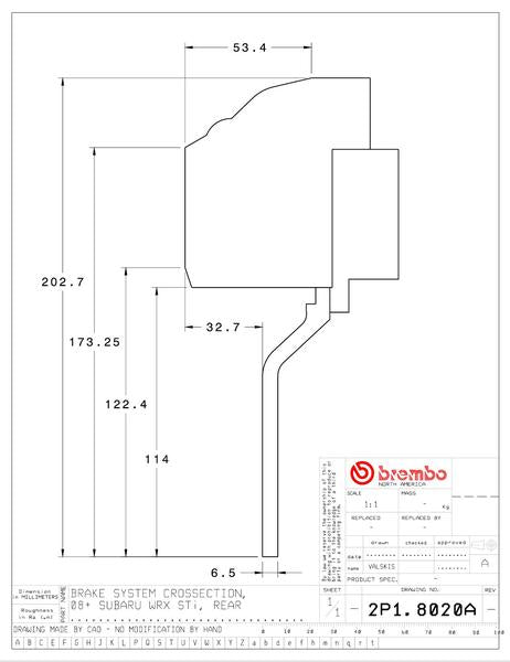 brembo GT-KIT スバル レガシィ 2010〜2014 2P1.8020A/2P2.8020A