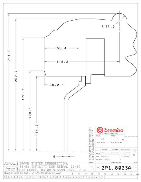 brembo GT-KIT ニッサン 350Z 2003〜2008 2P1.8023A/2P2.8023A