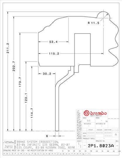 brembo GT-KIT ニッサン 350Z 2003〜2008 2P1.8023A/2P2.8023A