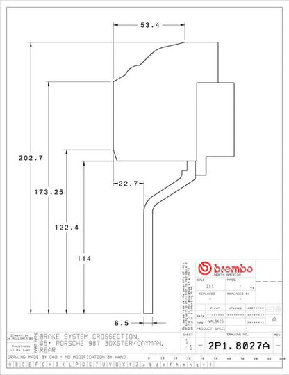 brembo GT-KIT PORSCHE 987ボクスターS 2005〜2011 2P1.8027A/2P2.8027A