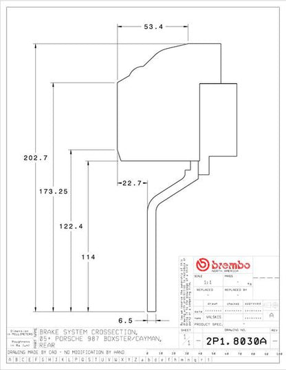 brembo GT-KIT PORSCHE 987ケイマン 2006〜2012 2P1.8030A/2P2.8030A