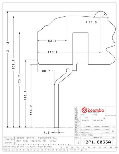 brembo GT-KIT BMW M3 E90/E92/E93 2008〜2011 2P1.8033A/2P2.8033A