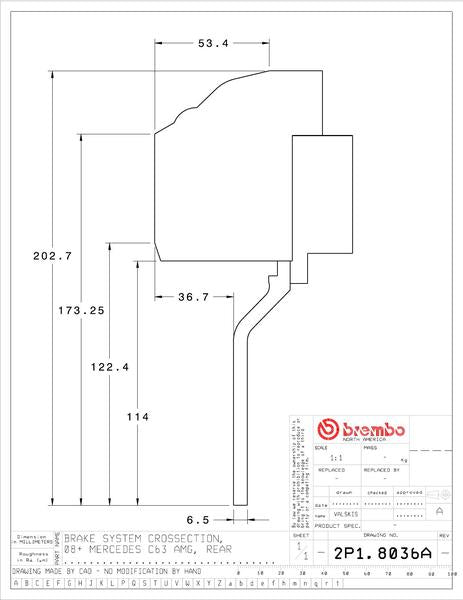 brembo GT-KIT MERCEDES BENZ C63 W204 2008〜2014 2P1.8036A/2P2.8036A