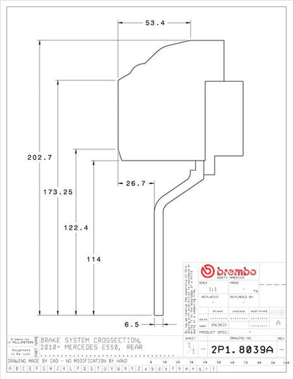 brembo GT-KIT MERCEDES BENZ CLS400 C218 2015〜2018 2P1.8039A/2P2.8039A