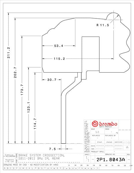 brembo GT-KIT BMW 1M E82 2011〜2012 2P1.8043A/2P2.8043A