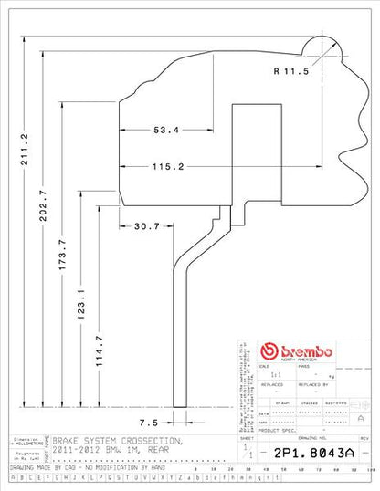 brembo GT-KIT BMW 1M E82 2011〜2012 2P1.8043A/2P2.8043A