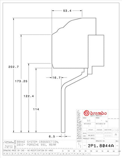 brembo GT-KIT PORSCHE 991 2012〜2016 2P1.8044A/2P2.8044A