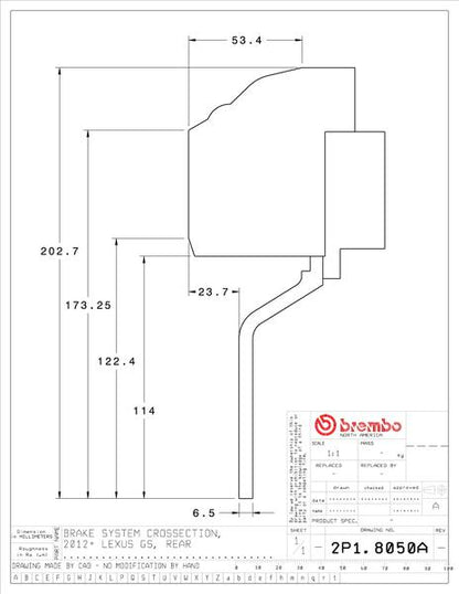brembo GT-KIT レクサス IS200t 2016〜2017 2P1.8050A/2P2.8050A