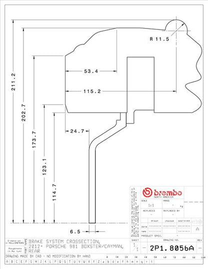 brembo GT-KIT PORSCHE 981ケイマン 2016〜2016 2P1.8056A/2P2.8056A
