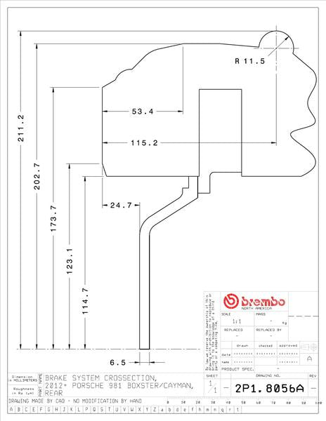 brembo GT-KIT PORSCHE 981ボクスター 2012〜2016 2P1.8056A/2P2.8056A