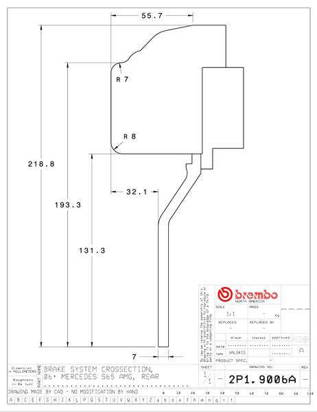 brembo GT-KIT MERCEDES BENZ CL63/CL65 W216 2007〜2014 2P1.9006A/2P2.9006A