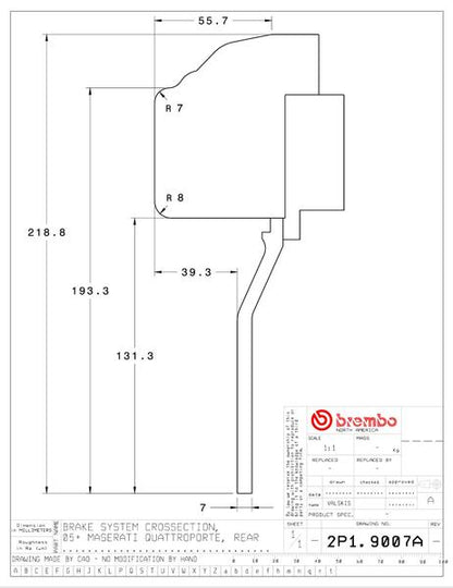 brembo GT-KIT MASERATI クアトロポルテ 2005〜2007 2P1.9007A/2P2.9007A